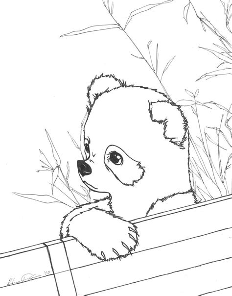 cute baby panda coloring pages clip art library