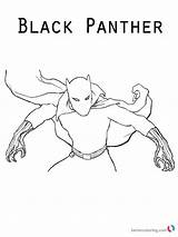 Panther Coloring Pages Marvel Printable Moive Sketch Cool Print Junction Kids Color sketch template
