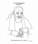 Pio Padre Saint Colorare Pietrelcina Sheets sketch template