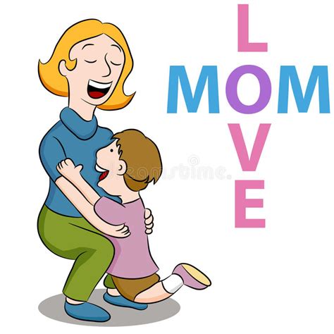 Mom Love Son Stock Vector Illustration Of Nurturing