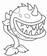Zombies Plants Vs Zombie Coloring Pages Plant Chomper Drawing Garden Warfare Para Colorear Draw Mario Bros Step Book Printable Kids sketch template