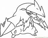 Pokemon Excadrill Coloringpages101 sketch template