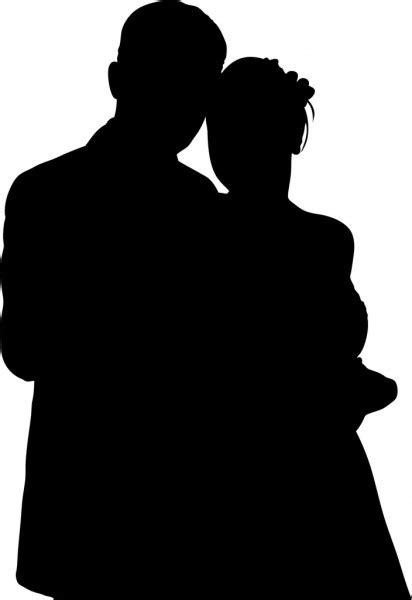 Illustration Of Love Couples Silhouette — Stock Vector © Olinchuk 2124951