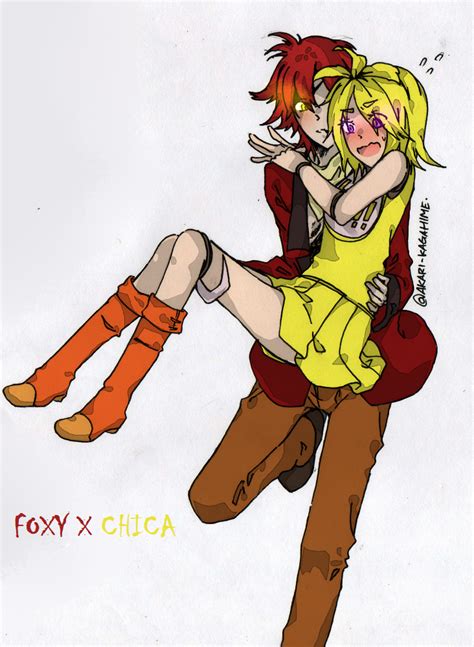 Foxy X Chica Fnaf By Akari Kagahime On Deviantart