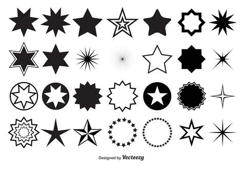 vector star shapes  vector art  vecteezy