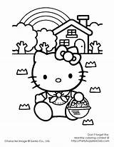 Coloring Pages Kitty Hello Rainbow Kids Book Colouring Strawberries Printable Sheets Easter Spring Choose Board sketch template