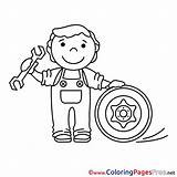 Colouring Technician Printable Kids Coloring Pages Sheet Title sketch template