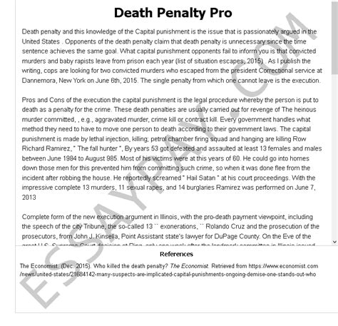death penalty pro essay     words essaypay
