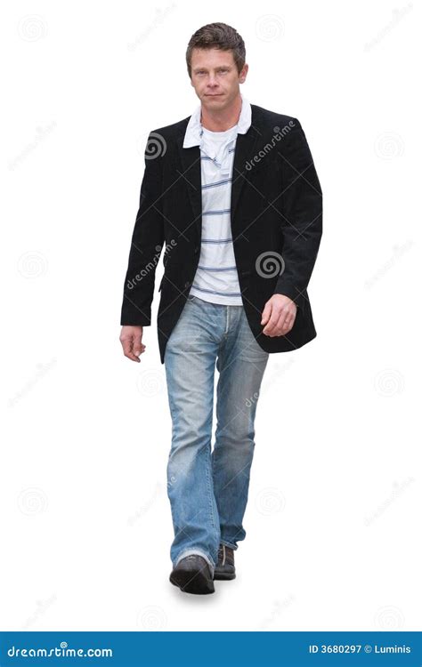 man walking stock image image  active casual hurry