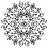 Coloring Pages Abstract Mandala Adult Printable Adults Cool Manada Bestcoloringpagesforkids sketch template