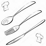 Fork Cutlery Spoon Frimufilms sketch template