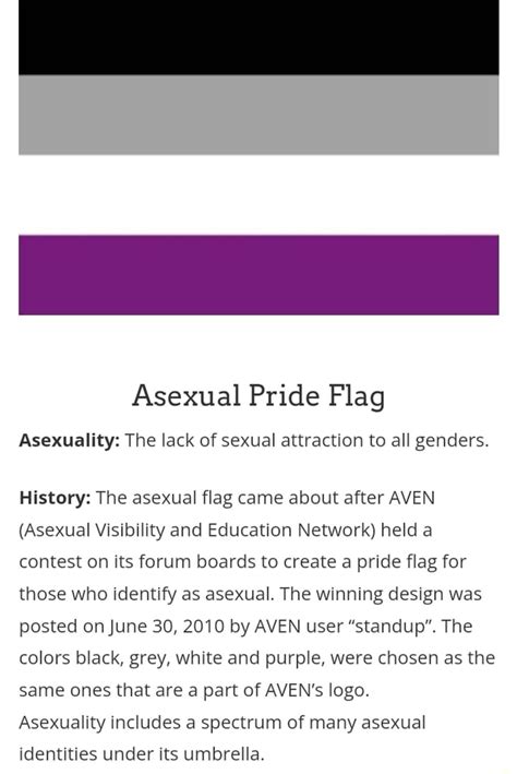 Asexual Pride Flag Asexuality The Lack Of Sexual Attraction To All