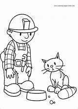Coloring Pages Bob Builder Kids Printable Cartoon Color Sheets Characters Book Sheet Character Colouring Bobthebuilder Boys Cartoons Books Cat Print sketch template