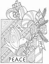 Joy Coloring Getcolorings Peace Gift sketch template