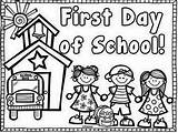 School Coloring First Pages sketch template