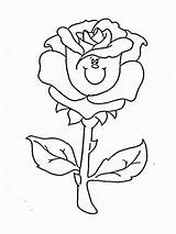 Coloring Pages Rose Roses Printable Kids Flower Colouring Roos Beautiful sketch template