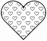 Coloring Heart Pages Printable Kids Hearts Sheets Colouring Color Valentine Print Small sketch template