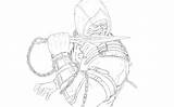 Mortal Kombat Scorpion Skorpion Ninja sketch template