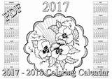 Calendar Coloring Pansies Printable Stress Anti Pdf  Buy sketch template
