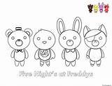Fnaf Coloring Pages Characters Freddy Five Nights Cute Naf Print Foxy Printable Bonnie Fan Template Visit Kids sketch template