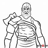 God War Kratos Draw Step Drawing Games sketch template