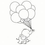 Elefant Luftballon Malvorlage Malvorlagen Gummi Silikon Klar sketch template