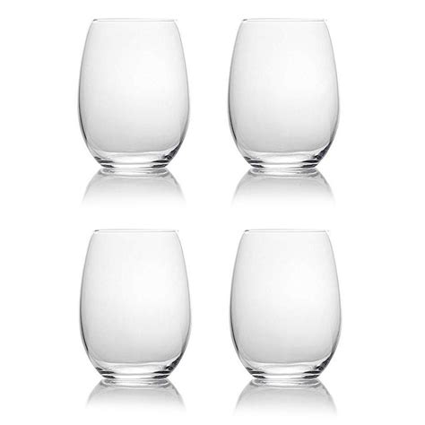 Stemless Wine Glasses Set Of 4 The Kitchen T Company
