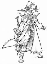 Coloring Mage Male Dungeons Amano Grim Reaper Nouveau Coloriages Fairy Salvo sketch template