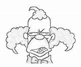 Coloring Rasta Pages Clown Simpson Homer Drawing Krusty Getdrawings Getcolorings Drawings Lion Color Print sketch template