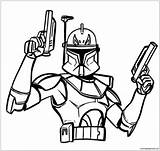 Rex Captain Star Wars Pages Coloring Color Printable sketch template