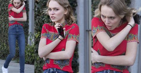 sick and scary skinny lily rose depp gets ill in public