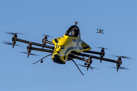 world s first manned aerobatic drone shown pulling loops and rolls