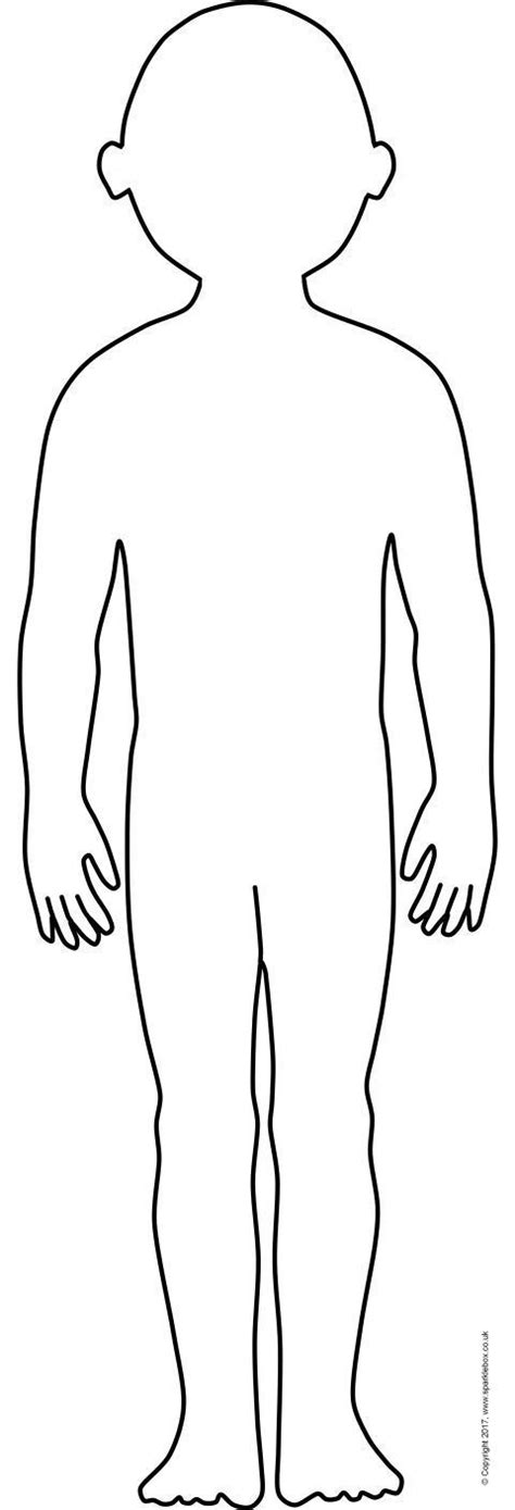 giant human body outlines  display sb sparklebox human