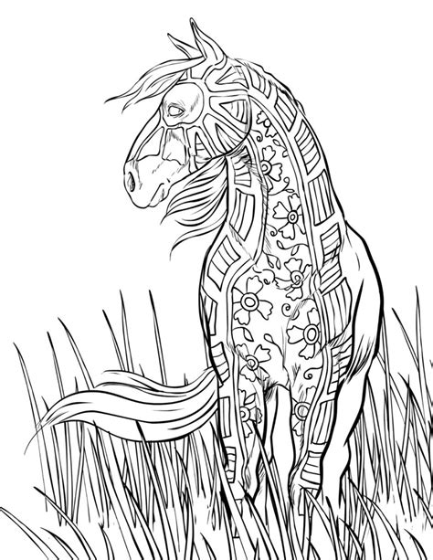 horse coloring pages  adults kids cowgirl magazine