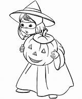 Coloring Pages Halloween Girls Library Clipart Witch sketch template