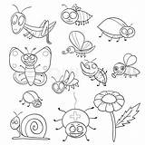 Coloring Insects Book Vector Stock Illustration Colourbox Farm Animals Supplier Depositphotos sketch template