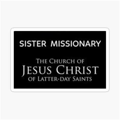 sister missionary sticker for sale by yellidc redbubble