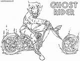Coloring Rider Ghost Pages Ghostrider sketch template
