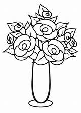 Vase Coloring Flower Tall Thin Clipart Pages Flowers Para Colorear Print Color Printable Dibujos Floreros sketch template