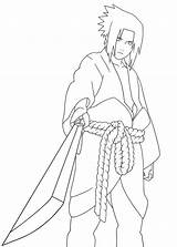 Sasuke Sword Pages Coloring Naruto Printable Categories sketch template