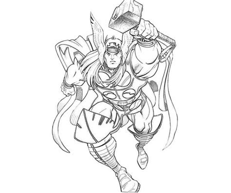 thor  mighty god coloring page netart