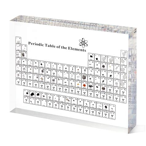 buy periodic table  real elements  acrylic periodic table