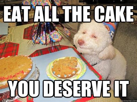 eat   cake  deserve  birthday meme quickmeme
