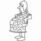 Pregnant Coloring Pages Lady Woman Mom Drawing Getcolorings Getdrawings sketch template