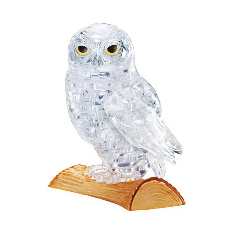 bepuzzled 3d crystal puzzle owl white 42 pcs