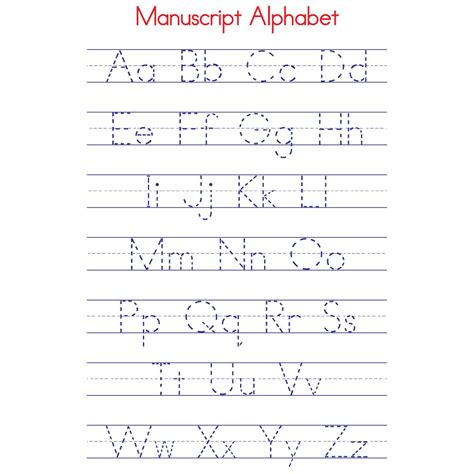 manuscript alphabet