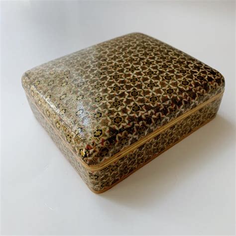vintage cs persian khatam micro mosaic jewelry box chairish