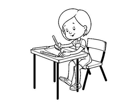 girl   desk coloring page coloringcrewcom