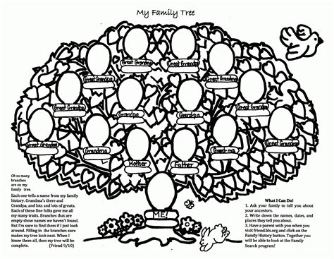 family tree coloring page coloring home