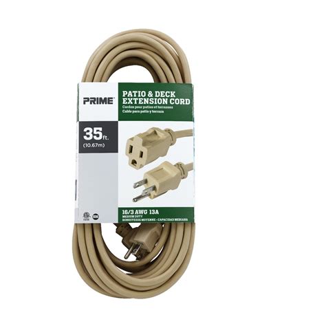 ft  sjtw patio deck extension cord prime wire cable